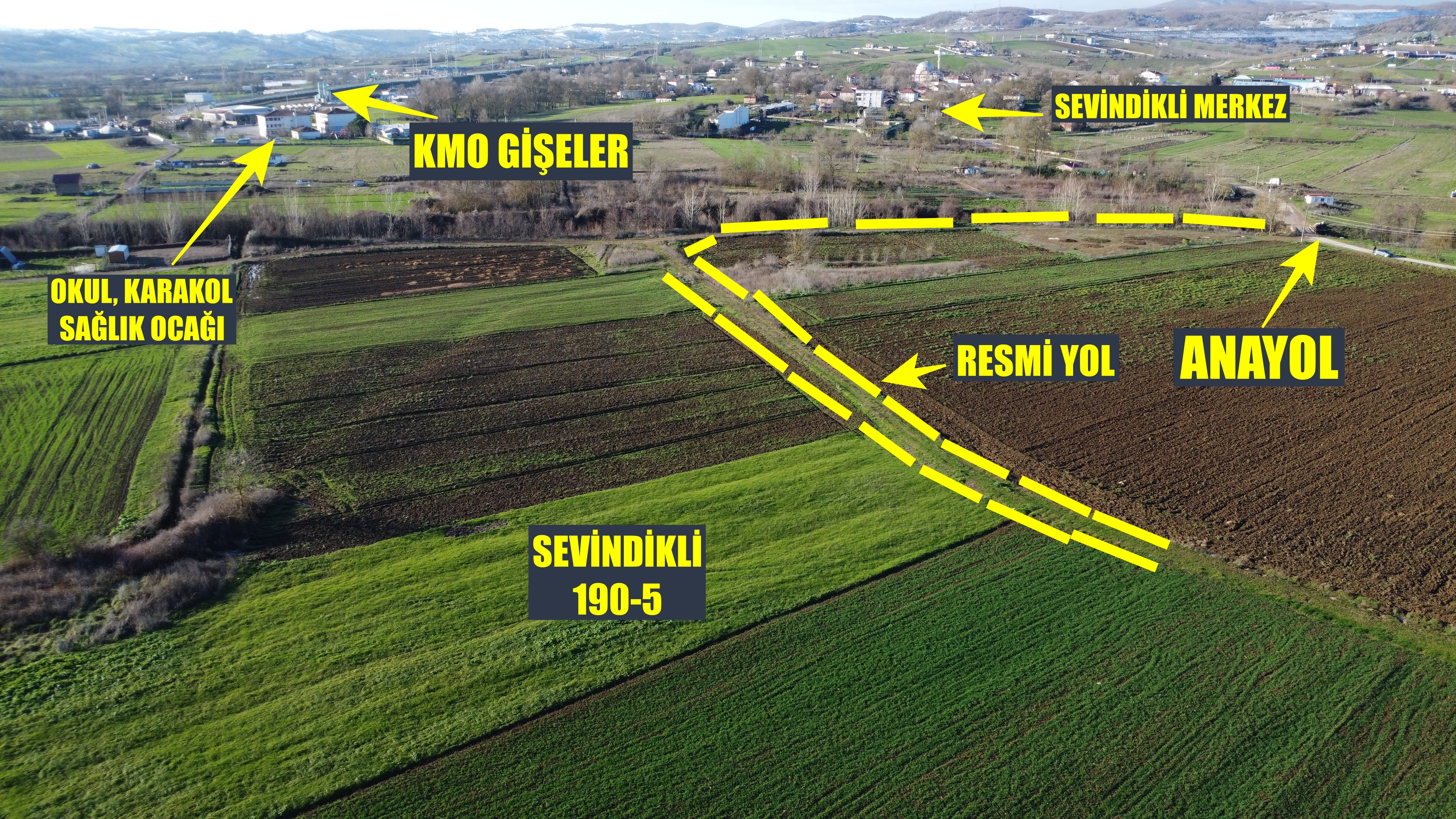 SEVİNDİKLİDE SATILIK ÇİFTLİK İMARLI 3600M2 TARLA - fotoğraf 6