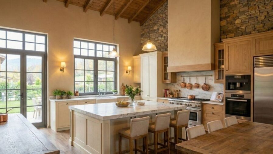 Interior image of the Hill House villa